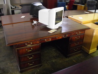 Office Desks Traditional 6' Red Mahogany desk