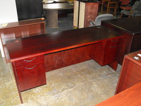 Used Office Desks Used mahogany wood veneer credenza
