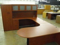 CHERRYMAN Furniture Amber bullet U desk w/ hutch and wardrobe