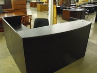 New Office Desks Amber black reception desk