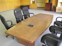 Conference Table 10' Oak laminate conference table