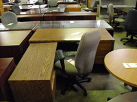 Office Desks Used laminate 5x6' L-desk